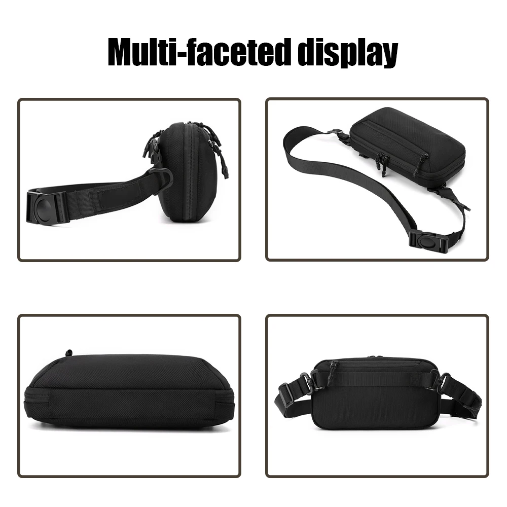 Riñonera táctica impermeable para hombre, riñonera cruzada para deportes al aire libre, bolsa de escalada para caza - imagen 3