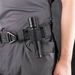 Funda linterna táctica nylon MOLLE cinturón servicio tapa abierta