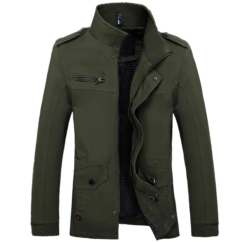Chaqueta de hombre de alta calidad 5XL ropa de abrigo masculina de gran tamaño ropa de calle chaqueta Casual de algodón puro abrigo ropa de hombre abrigos A2F9780 - imagen 4