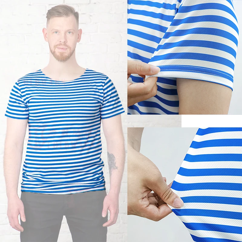 Camiseta de manga corta paracaidista, ventilador militar ruso, traje de fitness, secado rápido, transpirable