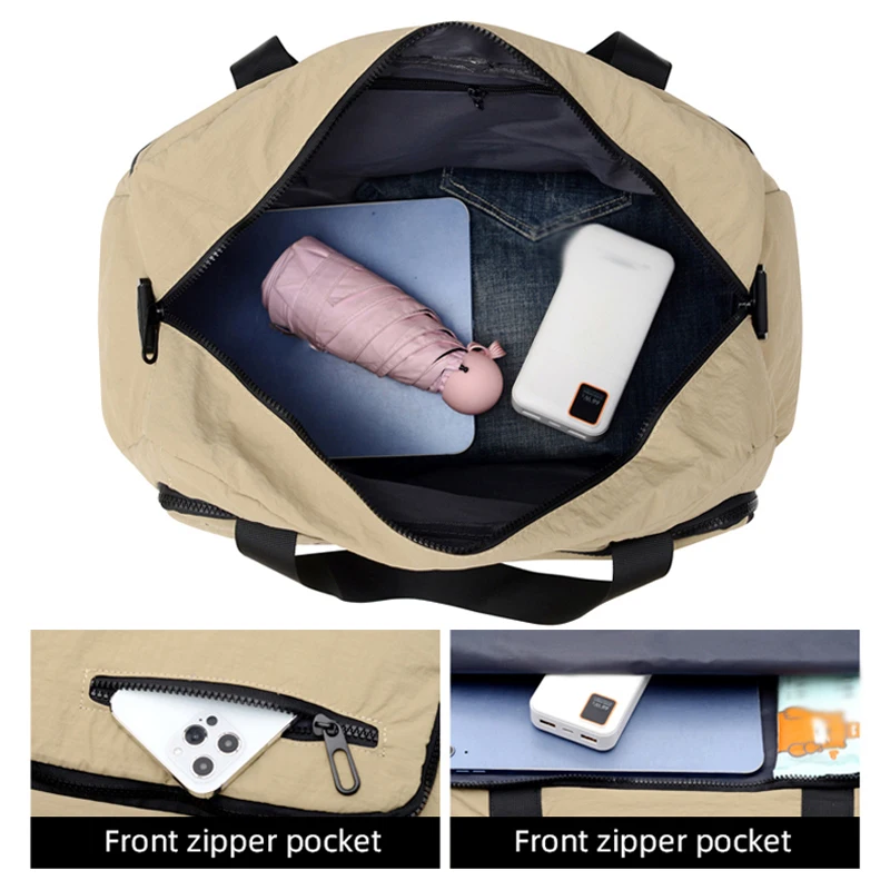 Bolsas de gimnasio para Fitness, equipaje de viaje de gran capacidad, bolso de lona para hombres y mujeres, bolso cruzado deportivo, mochila con separación en seco y húmedo para Fitness - imagen 3