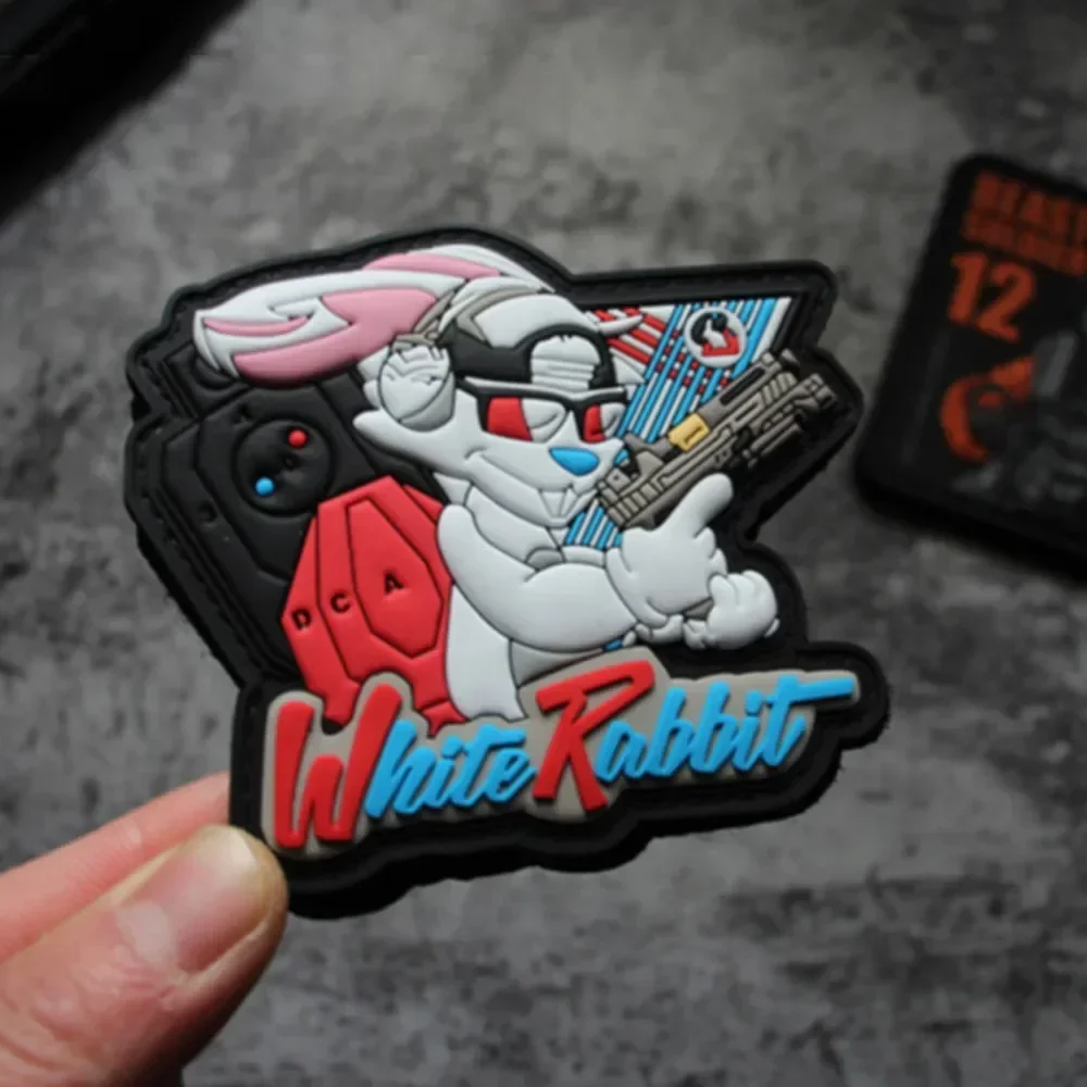 Parche táctico de PVC con 12 señales de animales, parches de gancho y bucle, insignia militar de conejo, Tigre, dragón, perro, moral, brazalete en pegatinas para mochila - imagen 5