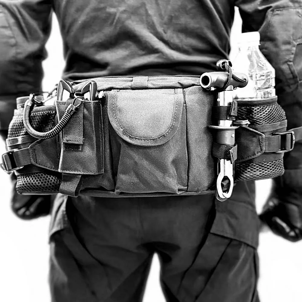 Riñonera multifuncional táctica para exteriores, escalada de montaña, viajes, turismo, ciclismo, deportes, riñonera con señuelo impermeable