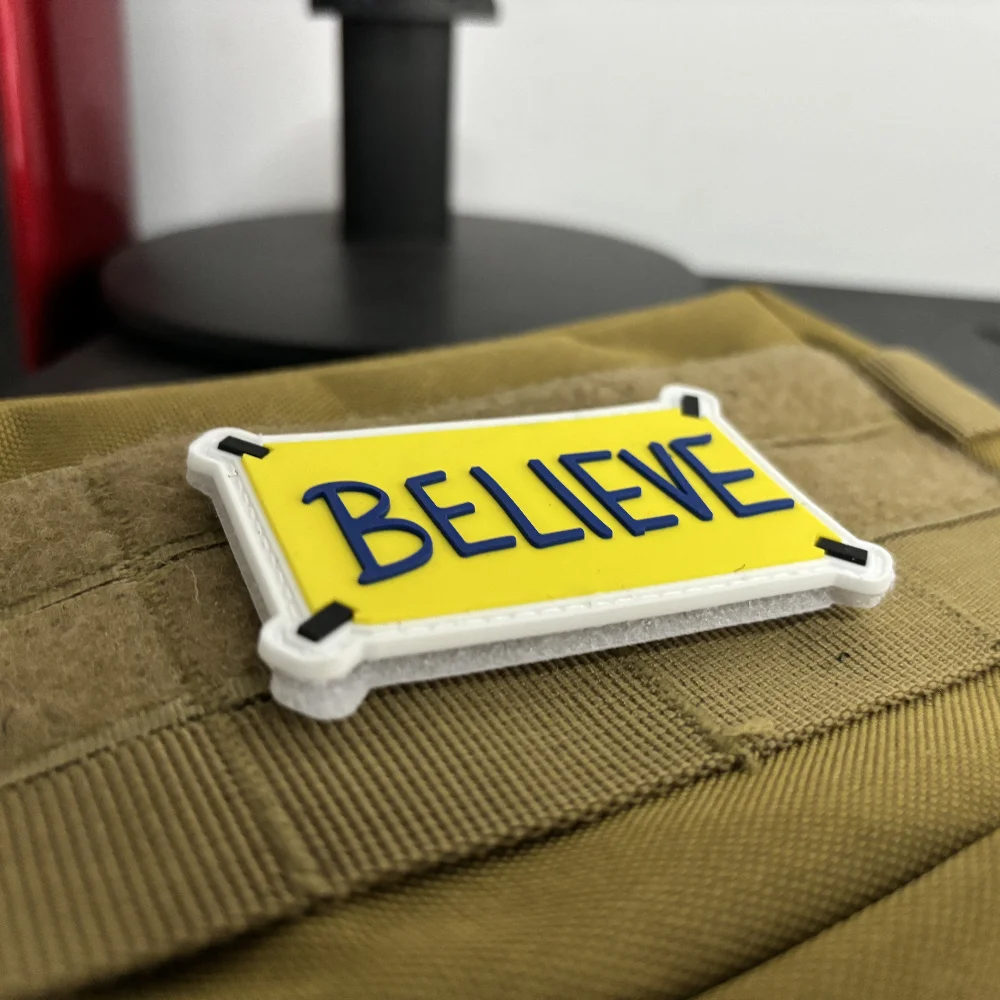 Believe parche de PVC para entrenador de fútbol, parche táctico con logotipo de fútbol AFC, adhesivo de mochila con insignia de moral - imagen 2