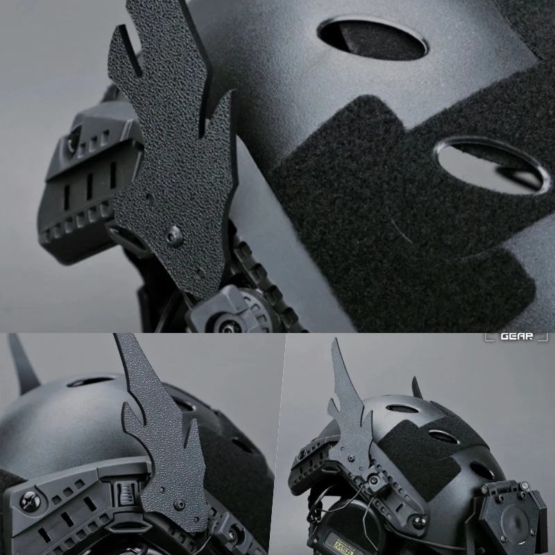 Accesorio Decorativo para Casco Táctico ABS Dragon Horn (Instalación en Riel Guía Lateral) - imagen 2