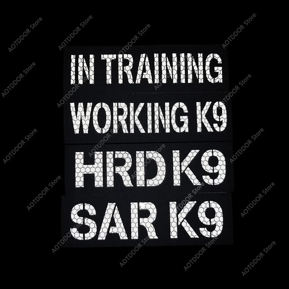 EN TRAINING HRDK9 SEARCH WORKING K9 servicio arnés para perros parche reflectante luminoso parches mágicos insignia bolsa al aire libre con - imagen 3