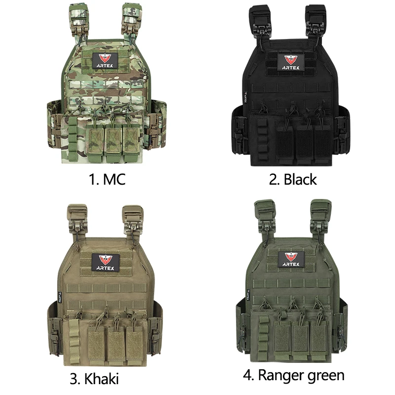 Chaleco táctico MOLLE camuflaje con protección balística personal - imagen 4