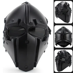 Casco táctico con máscara de protección integral para Airsoft y Paintball
