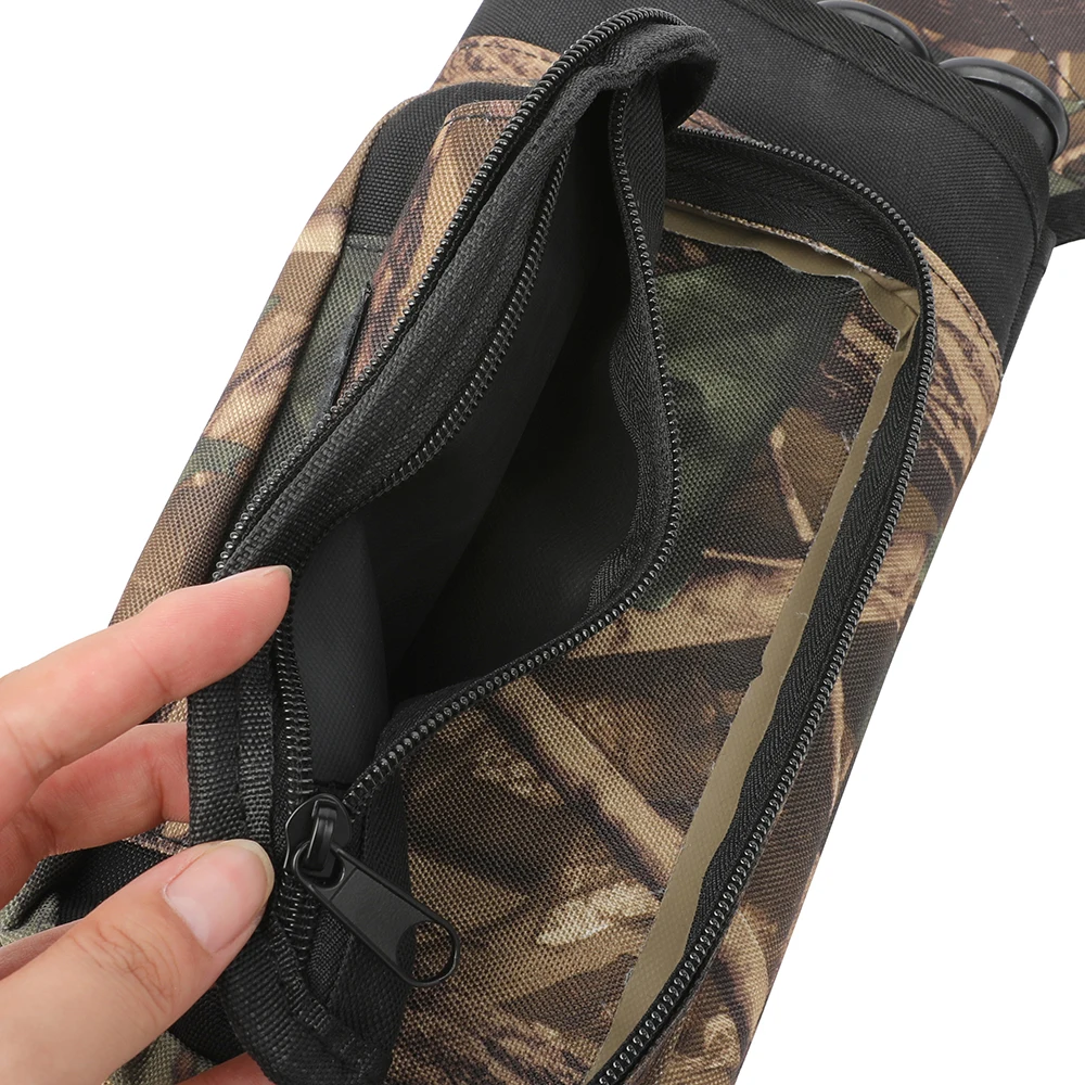 Carcaj de flecha de mano izquierda, bolsa de flecha de cintura de 4 tubos, Material de nailon, cinturón ajustable, bolsa de flecha para tiro con arco, caza, objetivo, 1 ud. - imagen 5