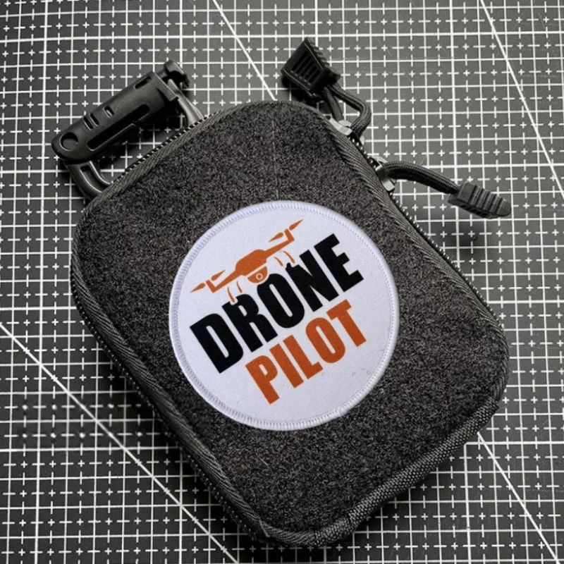 Parche "DRONE PILOT", insignia de moral militar, mochila con gancho y bucle estampado, accesorios de decoración de ropa, brazalete adhesivo - imagen 3