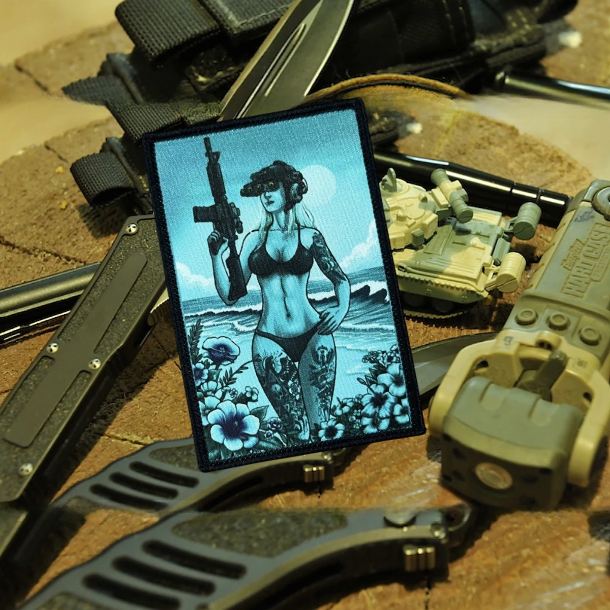Brazalete militar táctico ruso para chica Sexy para vacaciones en la playa, insignia de moral de Chevron, pegatina para mochila, parches estampados para ropa - imagen 5