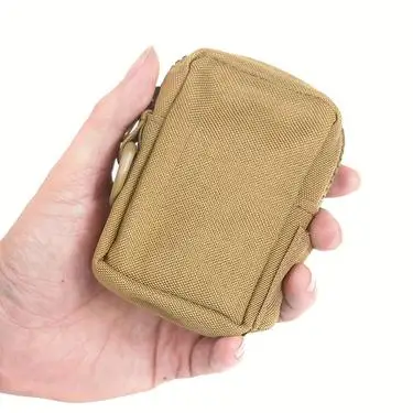 Bolsa táctica MOLLE de cintura negra, bolsillo frontal con cremallera - imagen 3