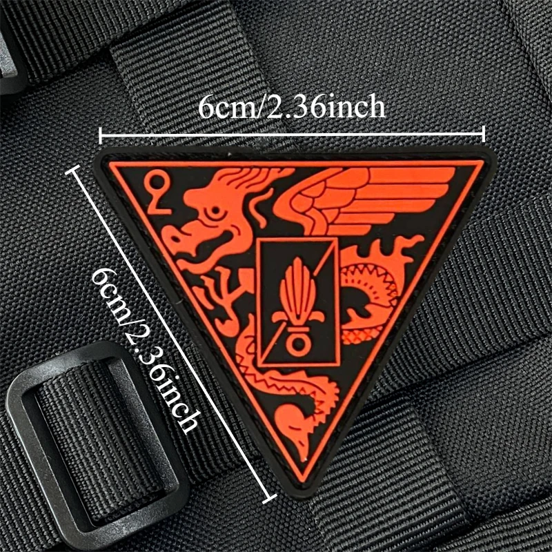 Parche corporal paracaidista, insignia de moral táctica, gancho y bucle de PVC, mochila militar, ropa, pegatina decorativa, brazalete - imagen 4