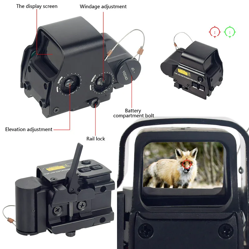 PEQ15 558 MI AK montaje de alcance de riel lateral colimador holográfico mira de punto rojo para Rifle AK74 20mm riel Picatinny Airsoft - imagen 3