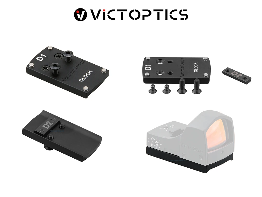 Placa de montaje de acero para Glock con mira red dot