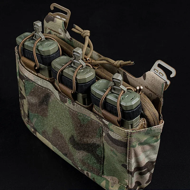 Bolsa táctica de Triple revista 7,62 para chaleco táctico FCPC V5, bolsa de canguro Abdominal, bolsa Mag de inserción, se adapta al solapa frontal DOPE - imagen 5