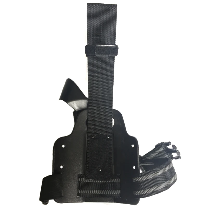 Funda táctica para pierna de pistola Airsoft de caída rápida para 17 19 23 31 32 funda de transporte para pistola de tiro de caza con linterna - imagen 5