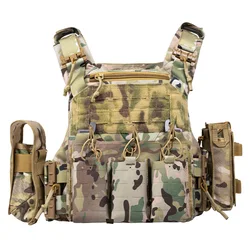 Chaleco táctico de entrenamiento con liberación rápida y mochila