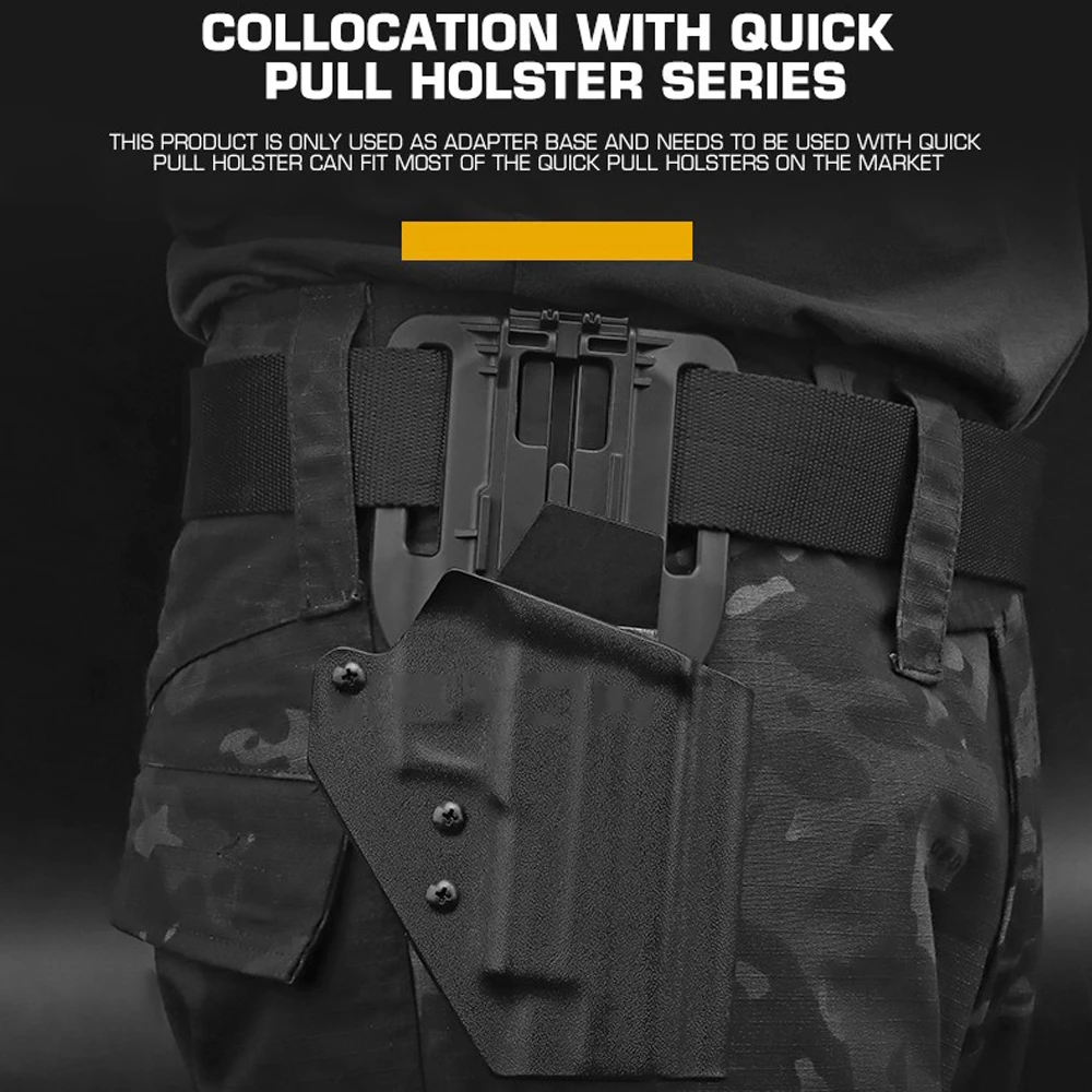 Funda de pistola táctica, Base adaptadora ajustable de tres alturas, Base de nailon para la serie KYDEX, accesorios de Airsoft Paintball - imagen 5