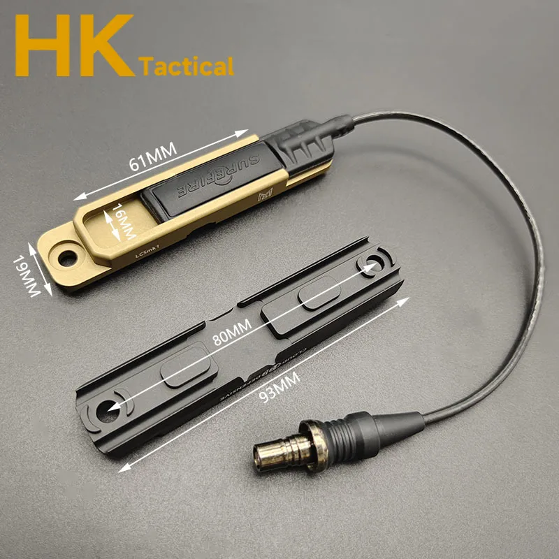 Luz exploradora táctica, Panel de bolsillo CNC Surefir M300 M600, ranura para interruptor trasero de rata con interruptor de presión remoto SF, accesorios Airsoft - imagen 5