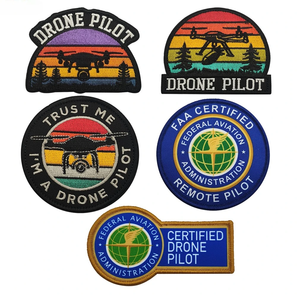 Avanzado, VERY NICE, permanece positivo, parche de tela bordado de piloto de conducción, pegatina mágica de piloto de Dron FAA, insignias bordadas para mochila - imagen 2