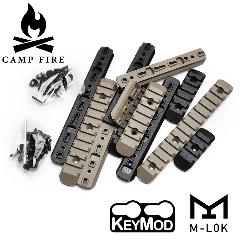 Segmento de riel táctico de Metal/Nylon de 20mm, M-LOK KEYMOD, riel Picatinny, accesorio mecanizado CNC para guardamanos Airsoft y MI
