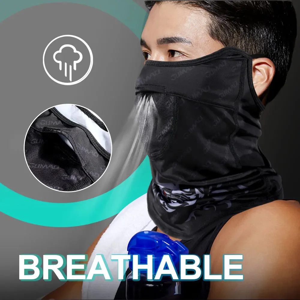 Pañuelo transpirable para hombre y mujer, máscara para cubrir la cara, bufanda de tubo fresco para colgar en la oreja, deportes, correr, senderismo, ciclismo, polaina para el cuello - imagen 3