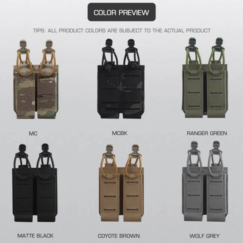 Bolsa Assaulter doble para pistola Mag 2,0, bolsa táctica individual para revistas de 9m, funda Molle para caza y exteriores, funda para linterna - imagen 3
