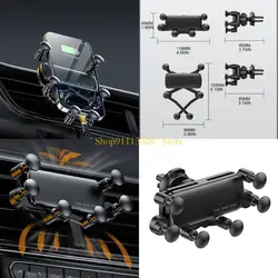 Soporte gravedad del teléfono J1HC Soporte gravedad 360- ° Rotación-Air-Vent-Vent Clip Soporte