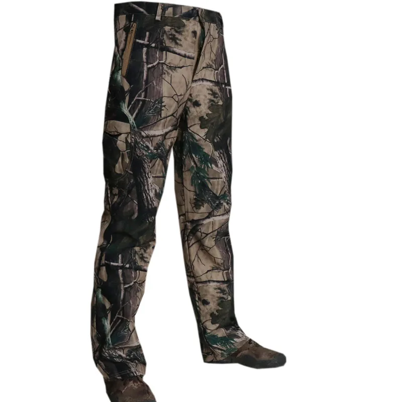 Pantalones tácticos de lana con protección contra el frío para hombre, pantalón completo de camuflaje biónico para caza y pesca, resistente al agua, primavera y otoño - imagen 3