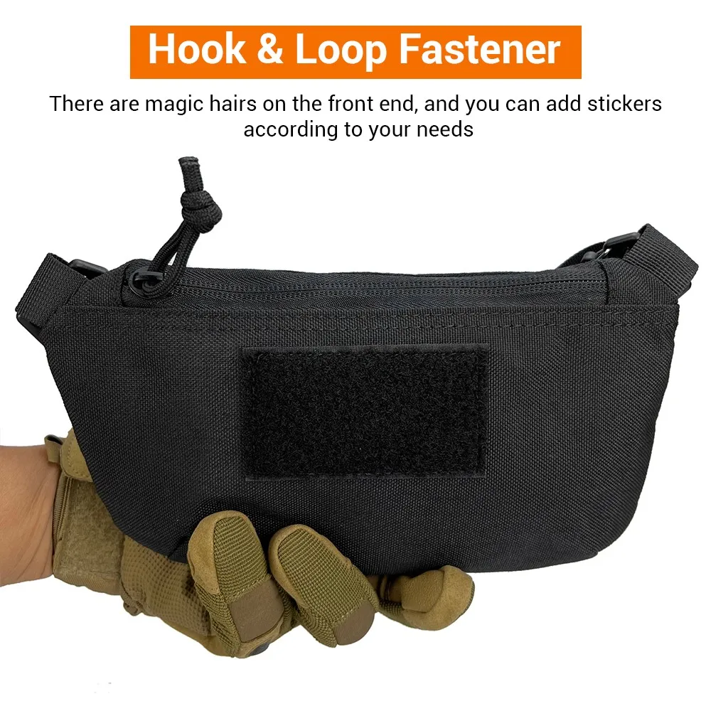 Riñonera táctica Molle para hombre, bolsa de herramientas EDC, paquete de almacenamiento para linterna de caza, cinturón para teléfono móvil al aire libre, bolsa con correa para el hombro - imagen 3