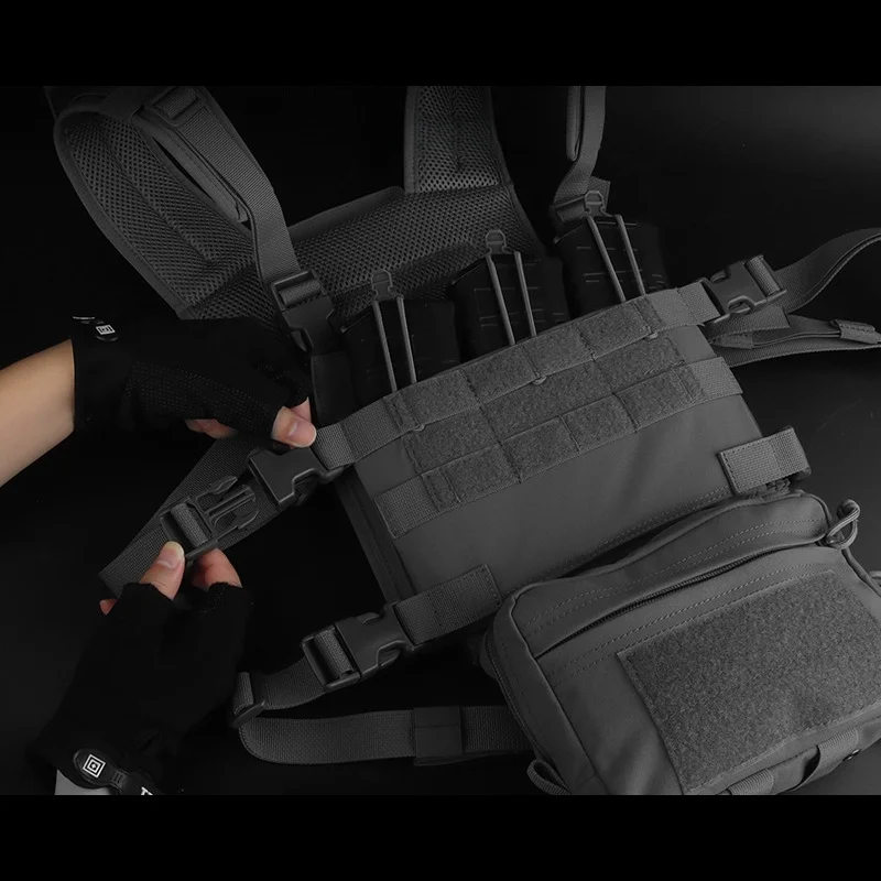 Plataforma de pecho de asalto R |   Arnés modular ajustable y compatible con MOLLE |   Para caza y tiro al aire libre - imagen 3