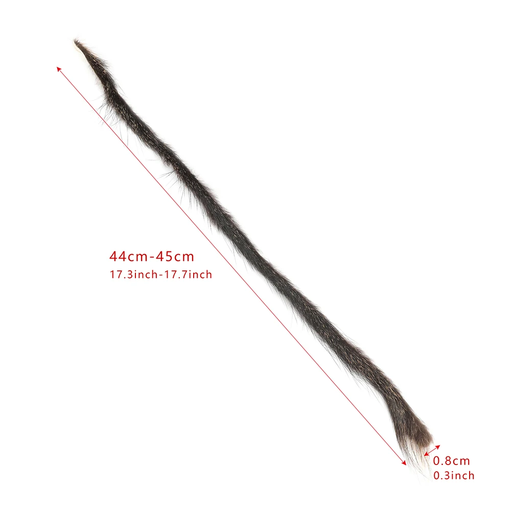 Estabilizador de cuerda de arco para tiro con arco, amortiguador de piel de castor de 44cm, absorción de impacto, silenciador de cuerda de arco recurvo compuesto, accesorios de tiro, 1 par - imagen 2