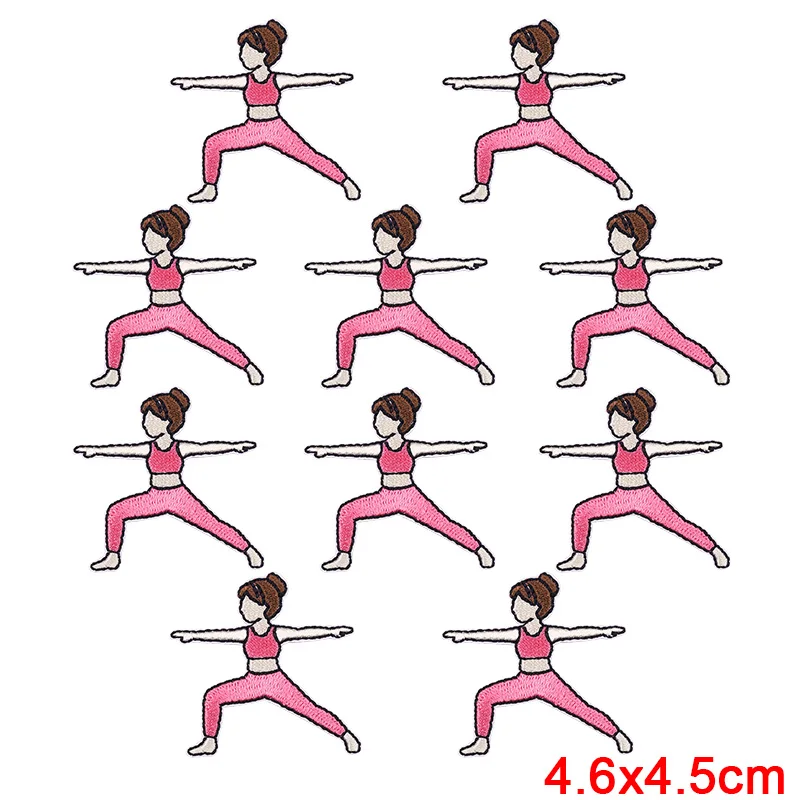 Parche bordado yoga estilo de vida termoadhesivo para ropa deportiva - imagen 3