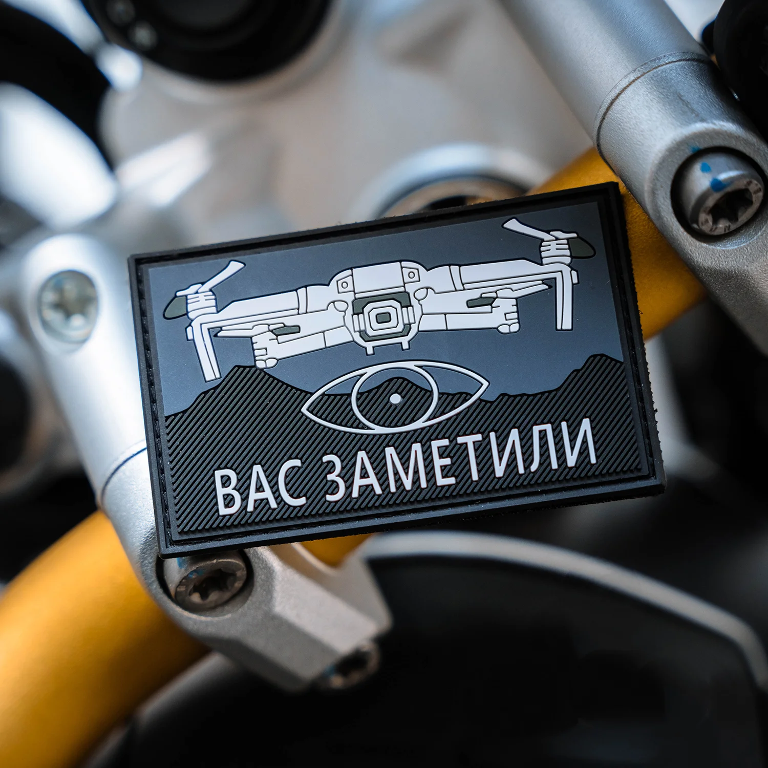 Zona de drones de advertencia, capítulo táctico, zona de drones, pegatina de brazo mágico de Pvc - imagen 4