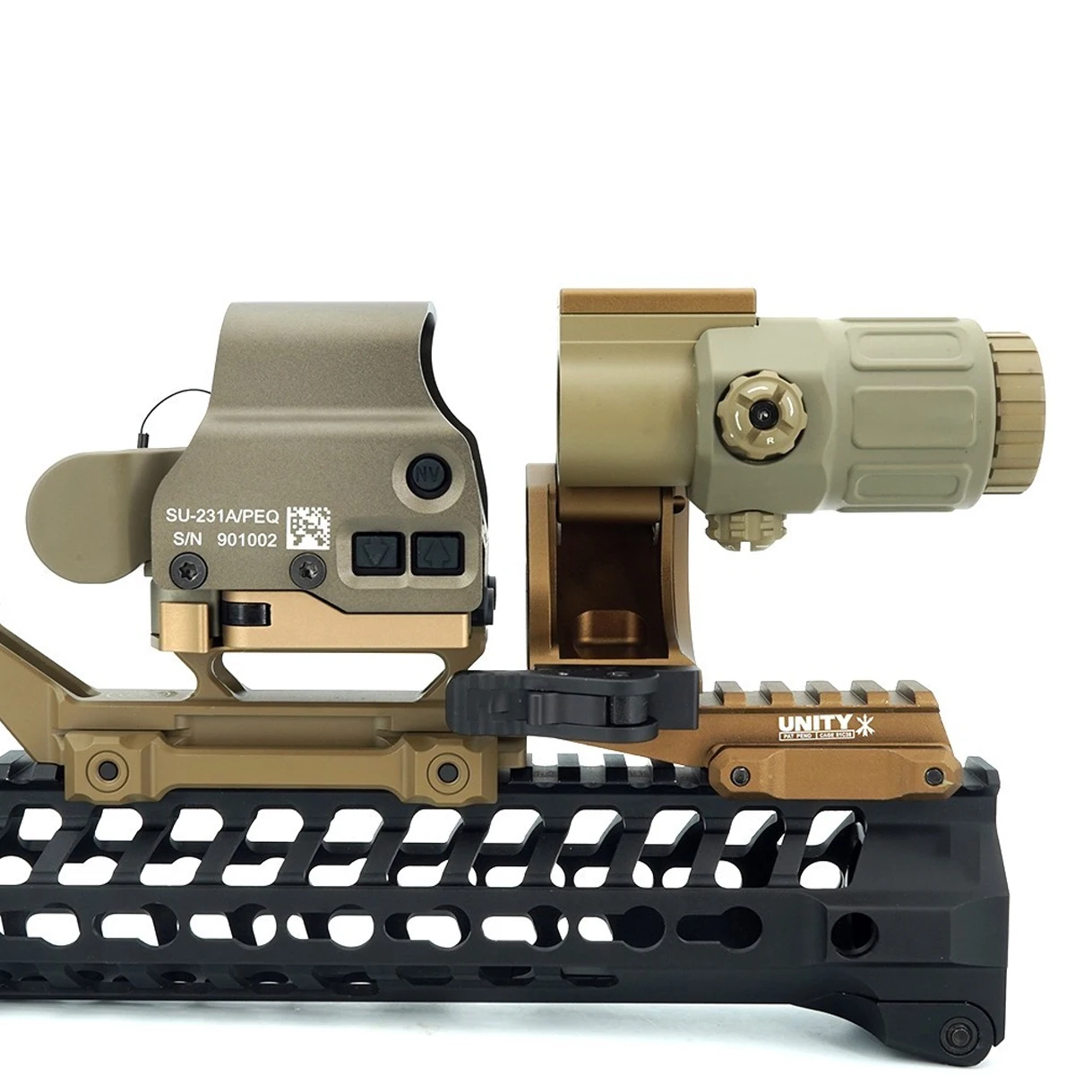 Soporte lateral táctico RM Red Dot LP-DE PRO 551 558 alcance de visión unidad Riser montaje REQ-15 HRF SKIFF láser Offset Picatinny soporte - imagen 2