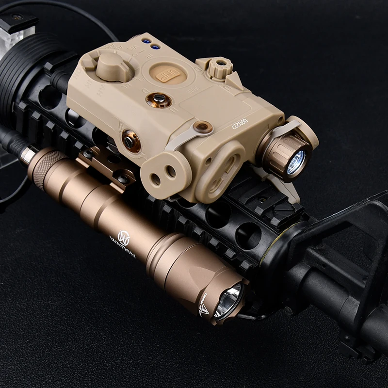 WADSN PEQ 15 Airsoft rojo verde azul potente láser Dot IR indicador Surefir M600 M600C linterna táctica interruptor de Control Dual - imagen 4