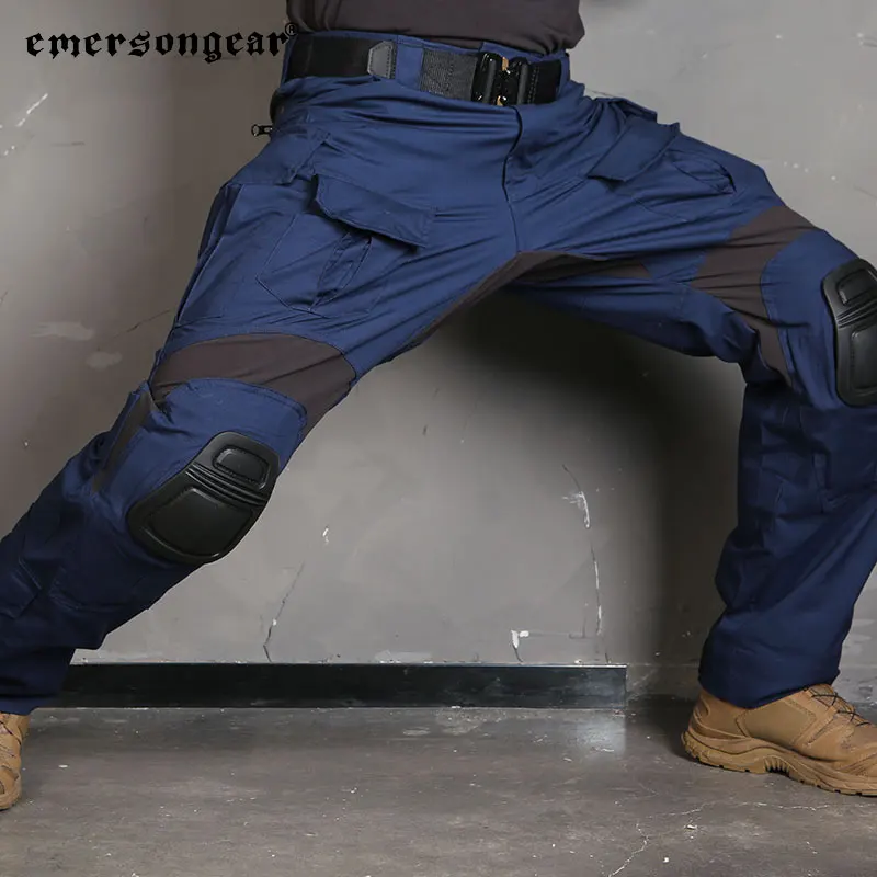 Emersongear-pantalones de combate tácticos G3, pantalones Cargo de entrenamiento para hombre, caza Airsoft con rodilleras PB