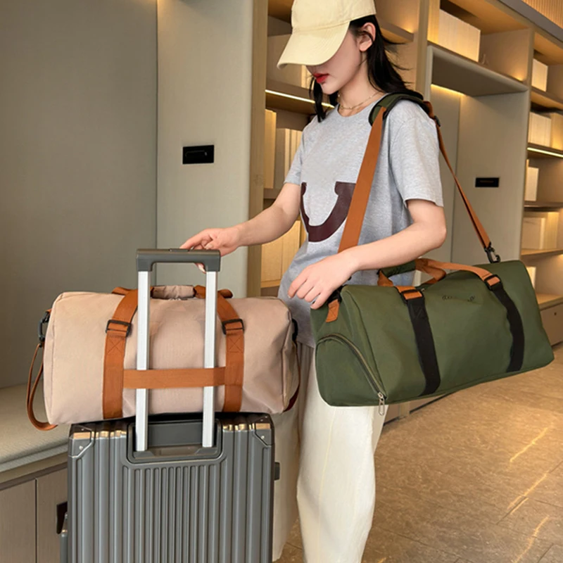 Bolso de Fitness para entrenamiento, deporte, Yoga, Camping, bolsa de alta capacidad, multifuncional, separación en seco y húmedo, bolsas con compartimentos para zapatos - imagen 5