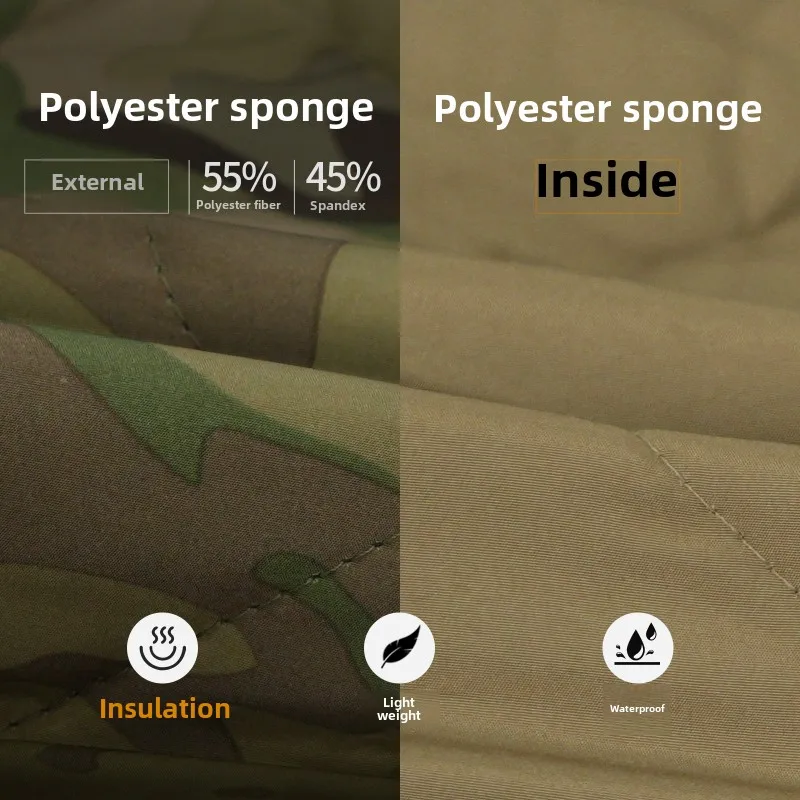 Manta militar con forro de Poncho de camuflaje, saco de dormir militar para viajar, senderismo, Camping, manta de coche de supervivencia al aire libre, 200x150cm - imagen 4