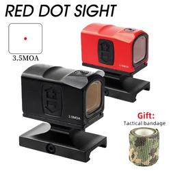 Óptica holográfica de retícula de punto rojo P-2, 3,5 MOA, completamente cerrada para Glock 17, colimador de caza con Rifle Airsoft, riel de 20mm