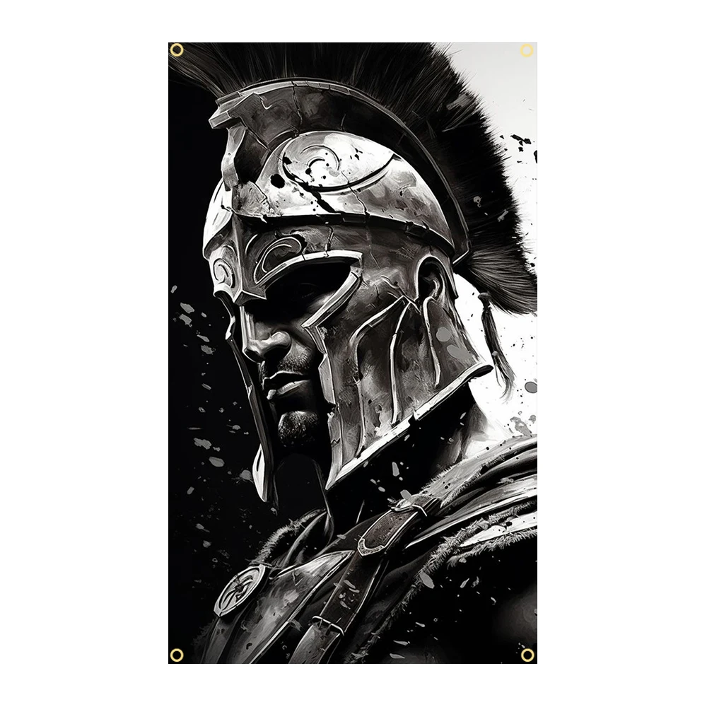 90X150cm el escudo estrellado espartano portador Jack bandera poliéster impreso decoración pancarta tapiz bandera - imagen 5