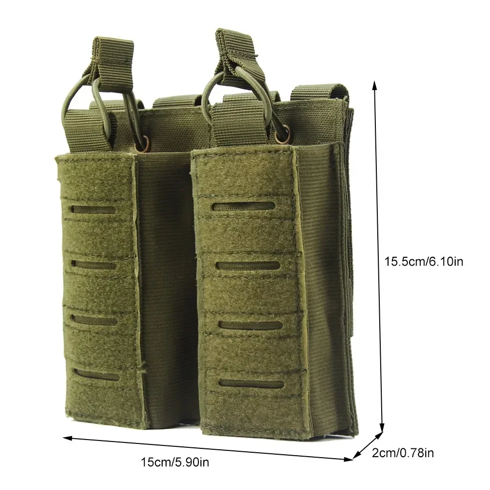 Bolsa táctica para revistas Moore, bolsa para Rifle, pistola, doble taza, bolsa para municiones, soporte para tazas de municiones de colores para caza - imagen 5