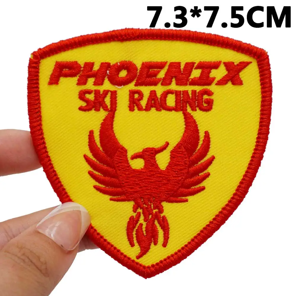 PHOENIX Down-parches bordados para chaqueta de esquí, apliques de etiqueta de costura, banda de motorista punk, insignias de ropa de Rock con respaldo de gancho - imagen 2