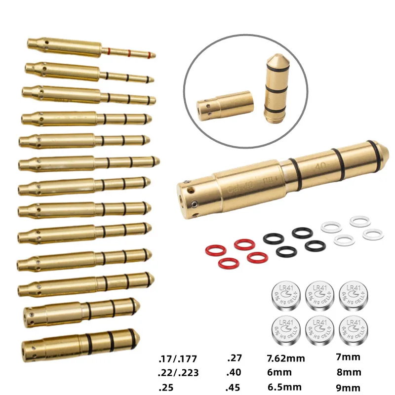 Mira láser táctica.17/.177/.22LR/.223 Rem/9mm/7,62mm/6mm/.308 Cal colimador láser de punto rojo Boresighter - imagen 5
