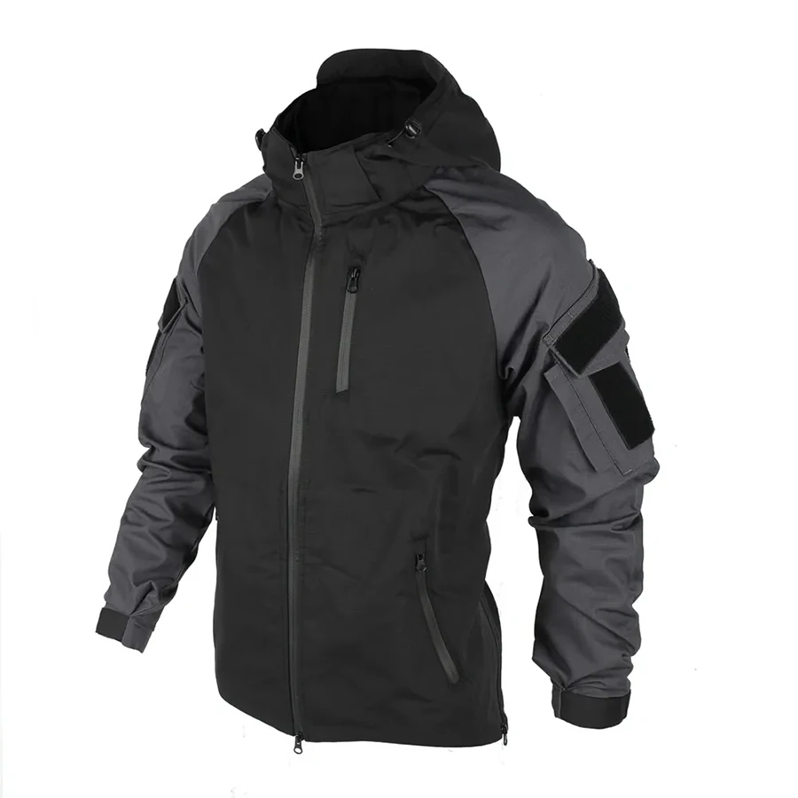 BAC chaqueta táctica strike coat gris negro ligera para entretiempo