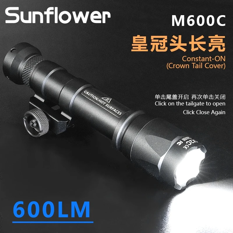 Airsoft SF M600C M600 M300 luz de explorador táctico AR15 arma de Rifle linterna LED PEQ15 IR indicador de luz de relleno accesorio de caza - imagen 5