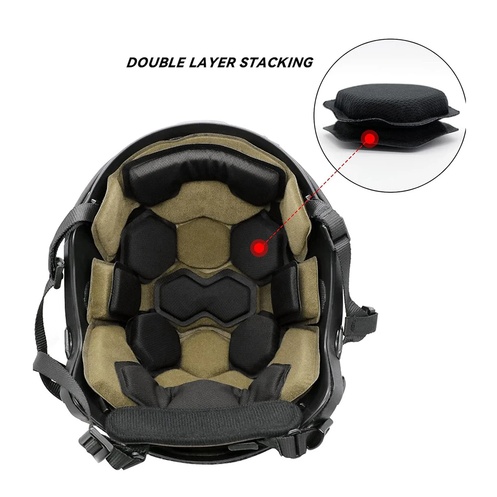 Kit de almohadilla para casco táctico, forro TW CL de 4. a generación y sistema de retención CF para casco de corte alto/medio, Airsoft militar, caza al aire libre - imagen 4