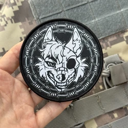 Parche táctico lobo tuerto – insignia militar para chaqueta mochila