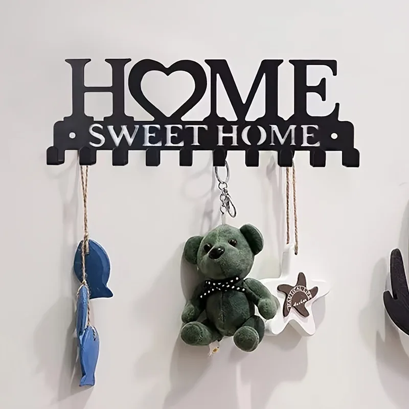 Gancho metálico de pared para llaves y ropa, almacenamiento - imagen 3